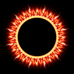 Image showing Solar Eclipse template. EPS 10