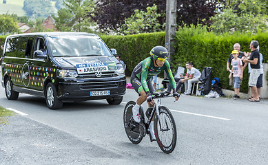 Image showing The Cyclist Yukiya Arashiro - Tour de France 2014
