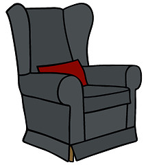 Image showing Black armchair