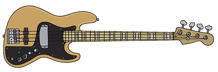 Image showing Electric bass guitar