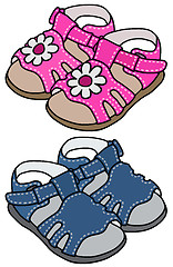 Image showing Child's sandals