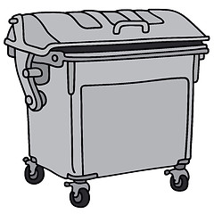 Image showing Metal garbage container