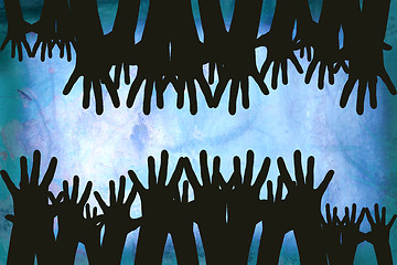 Image showing Hands in a crowd