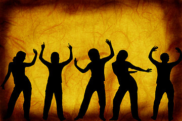 Image showing Dancers on a grunge background