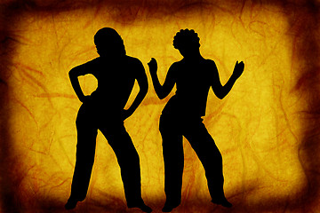 Image showing Dancers on a grunge background