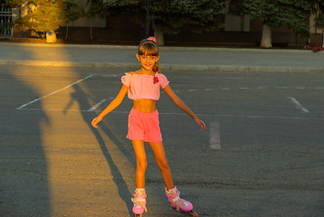 Image showing Girl on roller skates