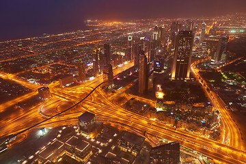 Image showing Dubai night skylin