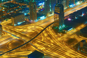 Image showing Dubai night skylin