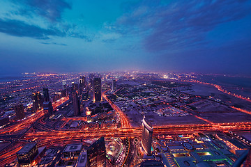 Image showing Dubai night skylin