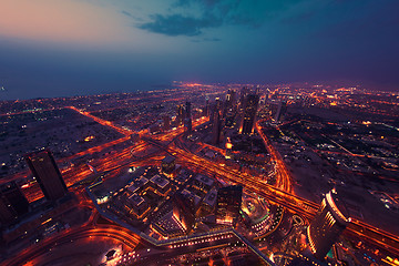 Image showing Dubai night skylin