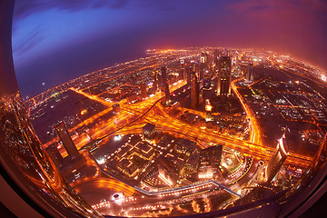 Image showing Dubai night skylin