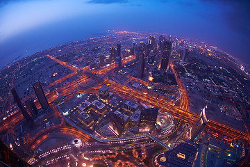 Image showing Dubai night skylin
