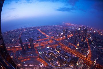 Image showing Dubai night skylin