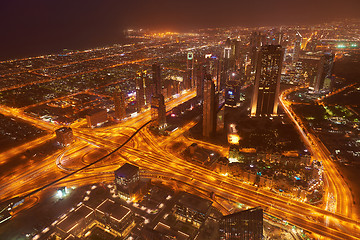 Image showing Dubai night skylin