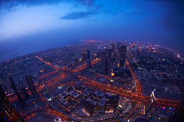 Image showing Dubai night skylin