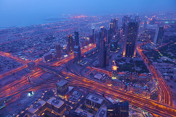 Image showing Dubai night skylin