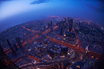 Image showing Dubai night skylin