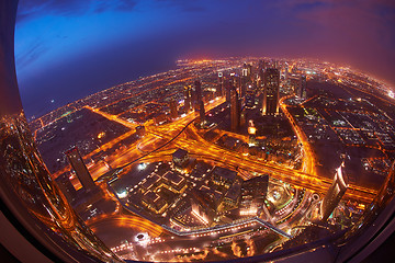 Image showing Dubai night skylin