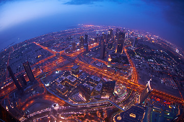 Image showing Dubai night skylin