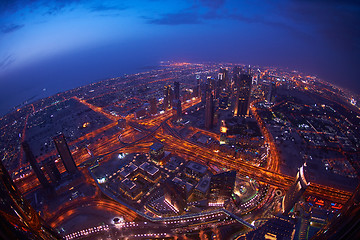 Image showing Dubai night skylin