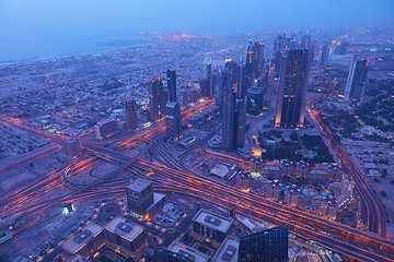 Image showing Dubai night skylin