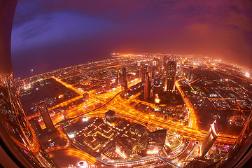 Image showing Dubai night skylin