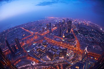 Image showing Dubai night skylin