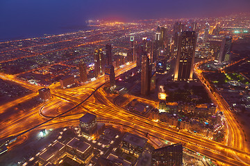 Image showing Dubai night skylin