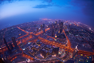 Image showing Dubai night skylin