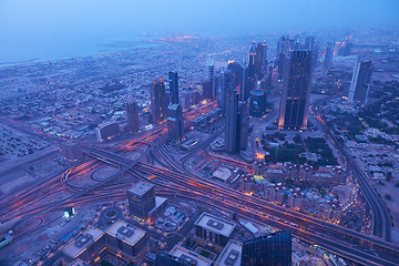 Image showing Dubai night skylin