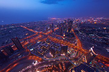 Image showing Dubai night skylin