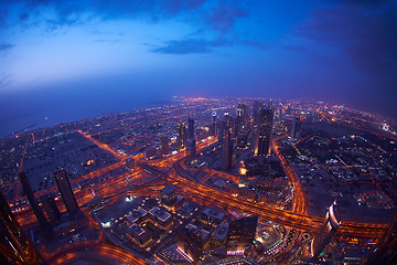 Image showing Dubai night skylin