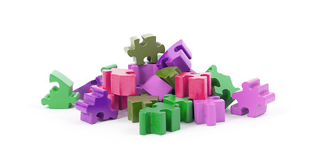 Image showing Jigsaw puzzle pieces isolated