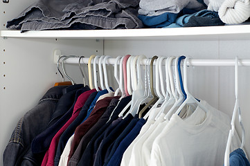 Image showing looking inside closet