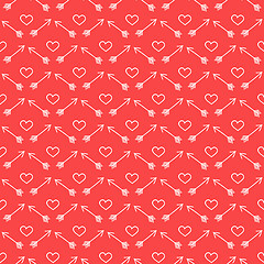 Image showing Red and white love background