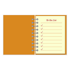 Image showing Notebook with to do list