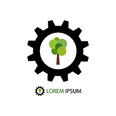 Image showing Colorful wood industry logo