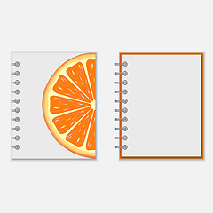 Image showing Notebook cover design with bright orange