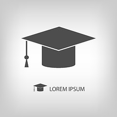 Image showing Grey graduation hat as logo