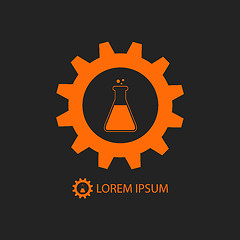 Image showing Orange chemical industry logo