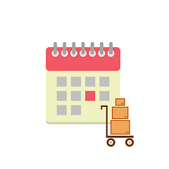 Image showing Flat style calendar icon