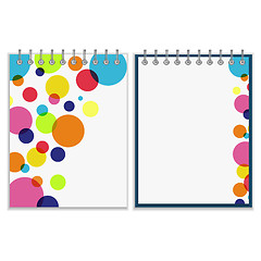 Image showing Spiral notebook with bright colorful cover design