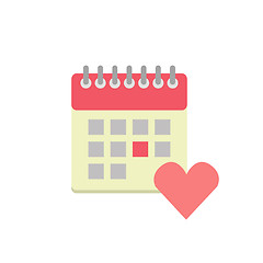 Image showing Flat style calendar icon