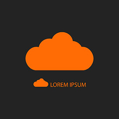 Image showing Orange cloud as logo on black