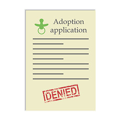 Image showing Adoption application with denied stamp