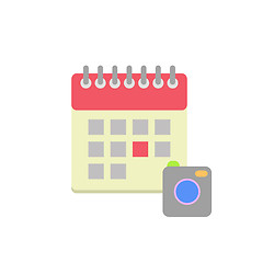 Image showing Flat style calendar icon