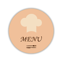 Image showing Restaurant label with chef hat and flatware