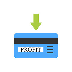 Image showing Bank card with profit coming