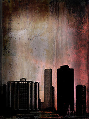 Image showing Grunge buildings in Chicago