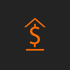 Image showing Orange bank icon on black